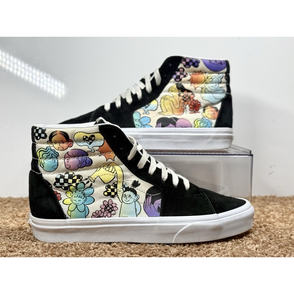 Vans Sk8-Hi Cultivate Care In This Together Black Multicolor Shoes Men's Size 8